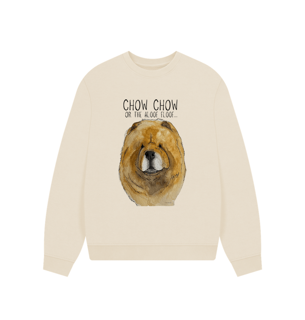 Snuggle in Style – Red Chow Chow Ladies Oversized Sweatshirt!