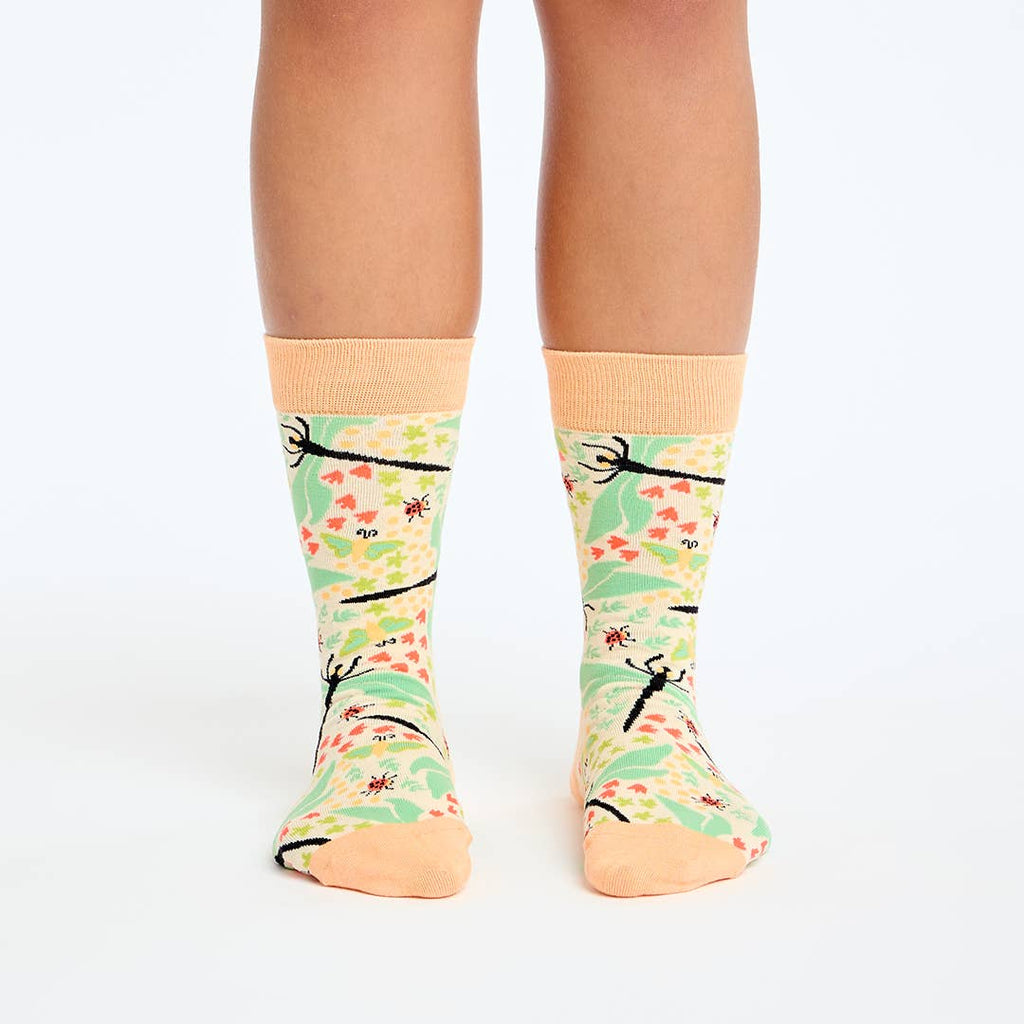 Bugged Out Socks with Dragonflies and Ladybugs