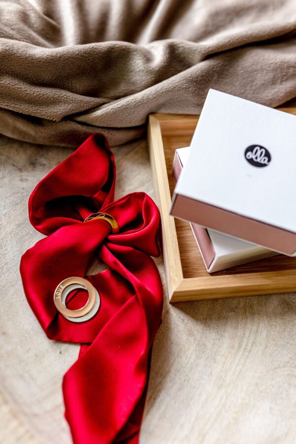 OLLA Silk Ribbon LOVE Bracelet – Timeless Elegance & Versatility by Olla at www.brixbailey.com