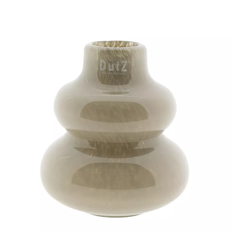 VASE SKRZYSZOW S- H16 D14 cm - TAUPE