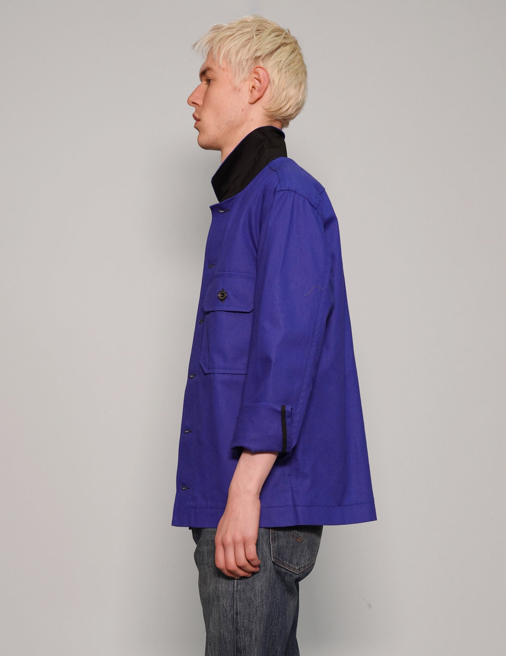 Cotton Workshirt in French Blue