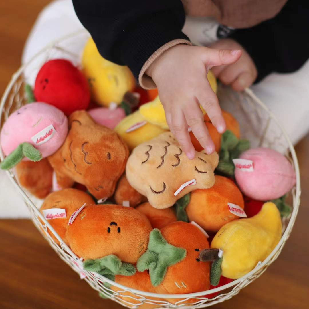 Mini Mango Plush Bag Charm in Yellow