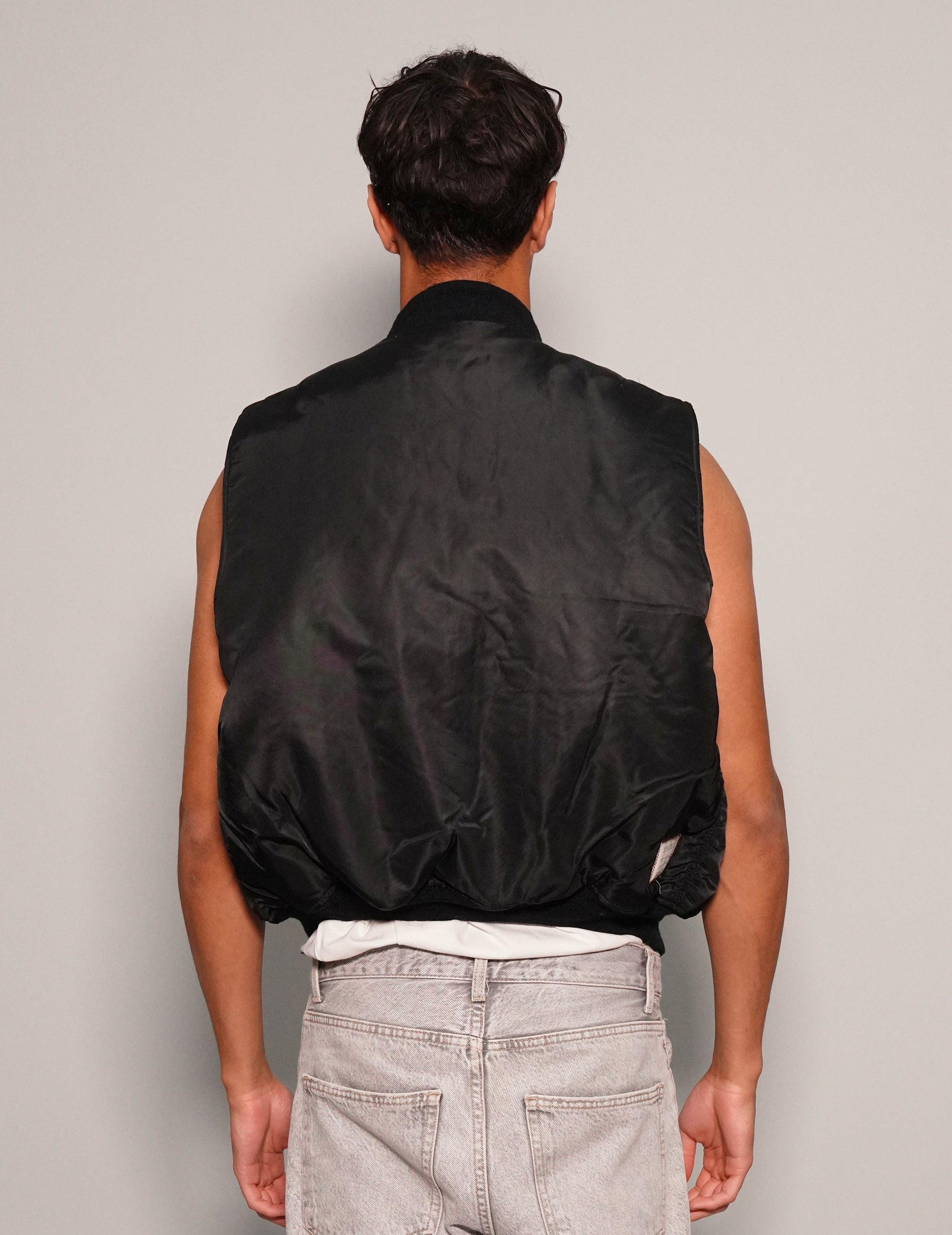 Bomber Gilet in Black