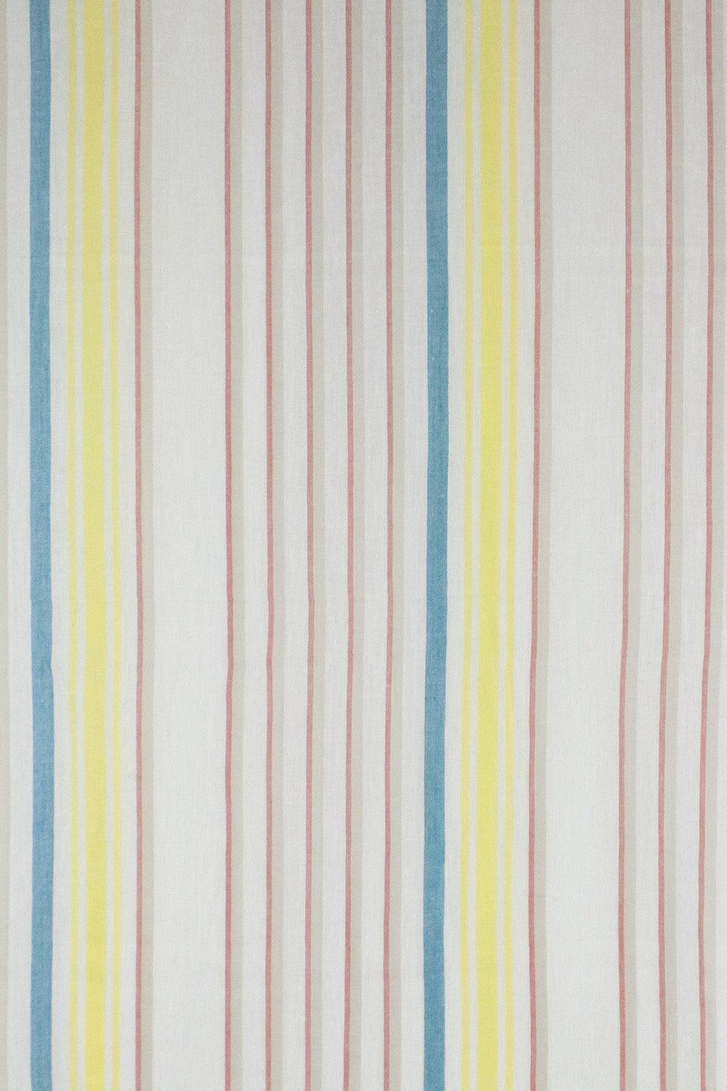 Modern Stripes Cotton Scarf - Crimson Teal Yellow