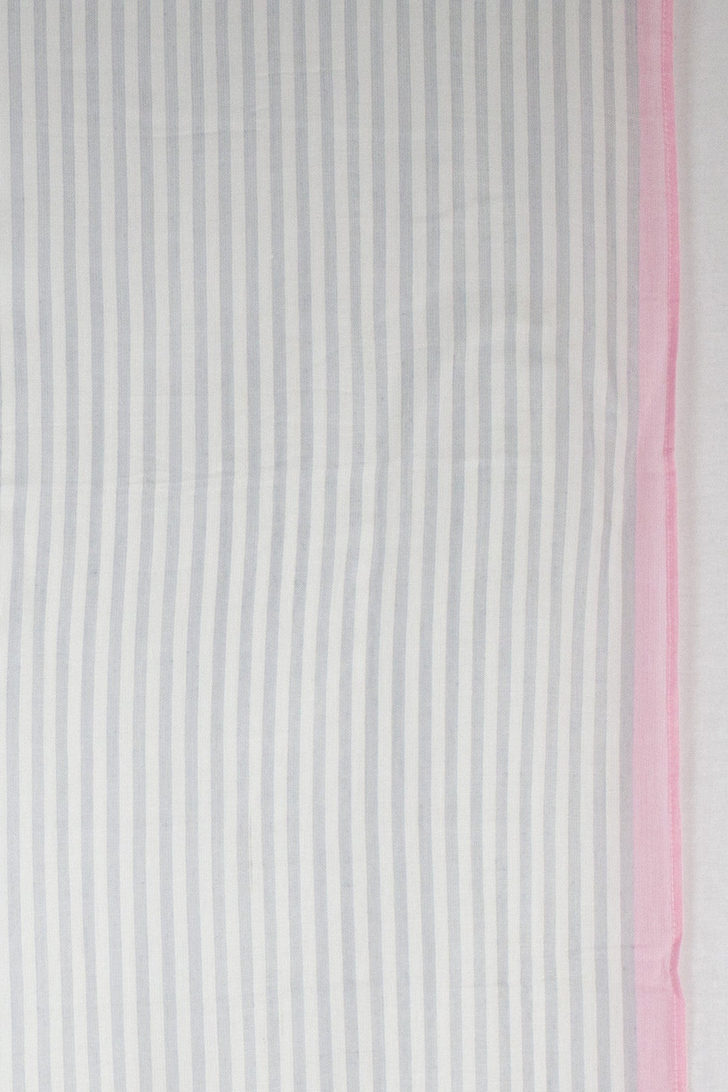 Classic Stripe with Neon Pink Border Viscose Scarf - Grey White Neon Pink