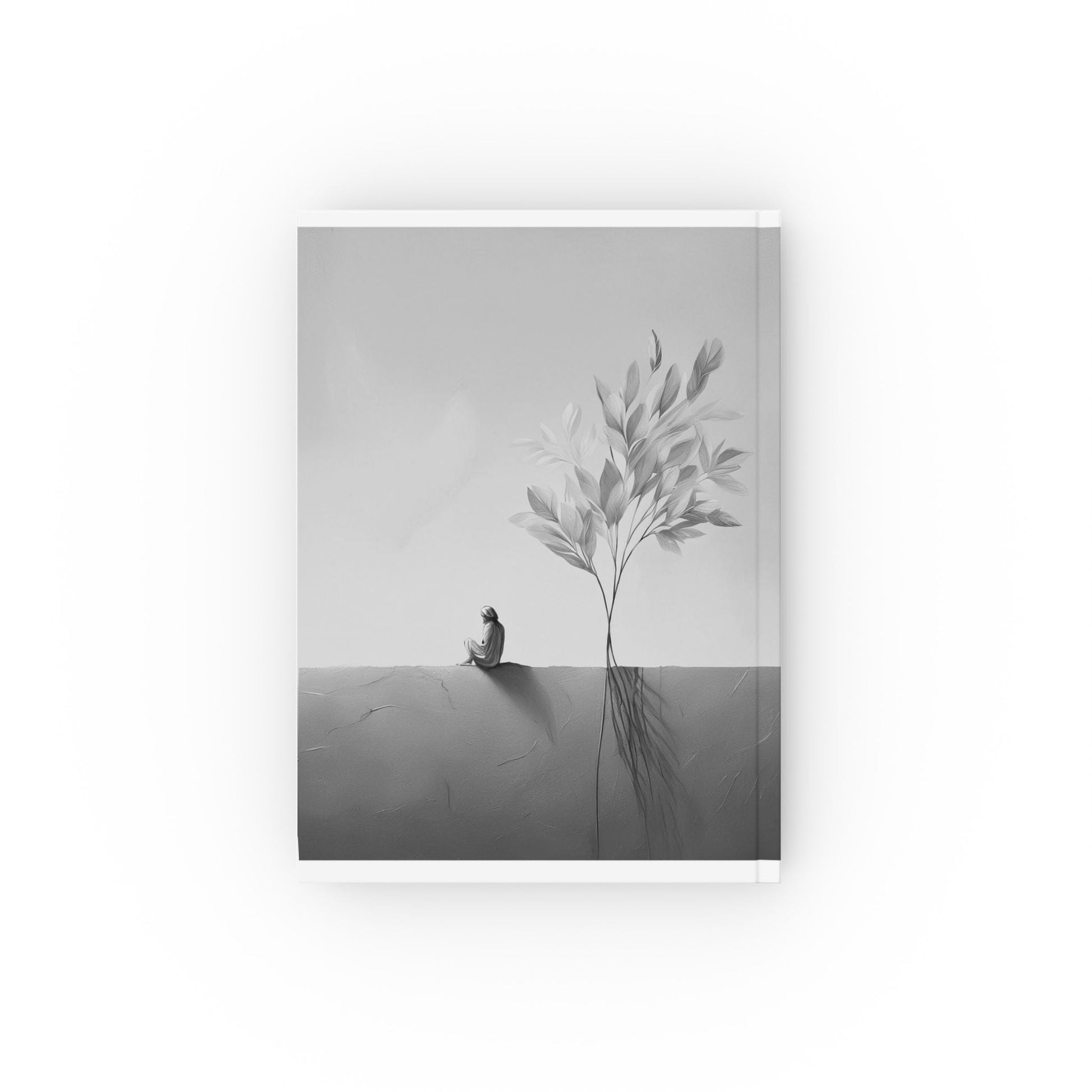 Hardcover Journal – Minimalist Black And White Nature Aesthetic