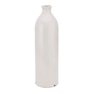Tall cream ceramic vase with crackle glaze, perfect for floral arrangements, 51cm height, artisan-crafted home decor centerpiece. by Sostter at brixbailey.com