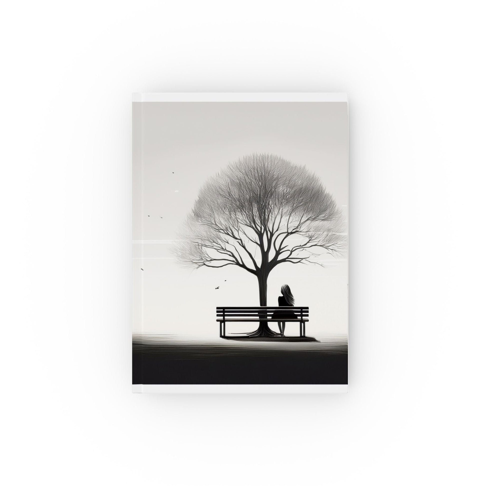 Hardcover Journal – Aesthetic Black And White Nature Design