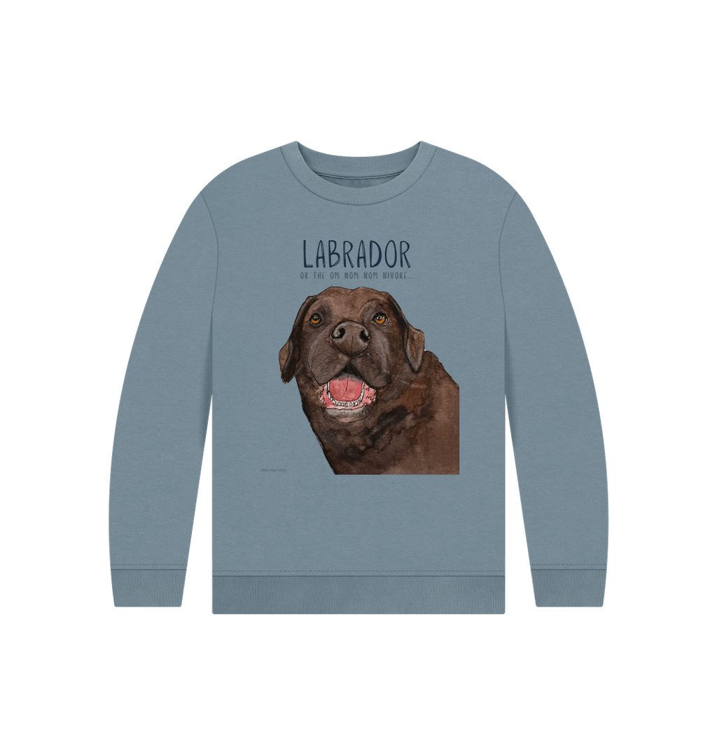 Crumb Catcher in Chief – The Chocolate Labrador Kids' Sweatshirt