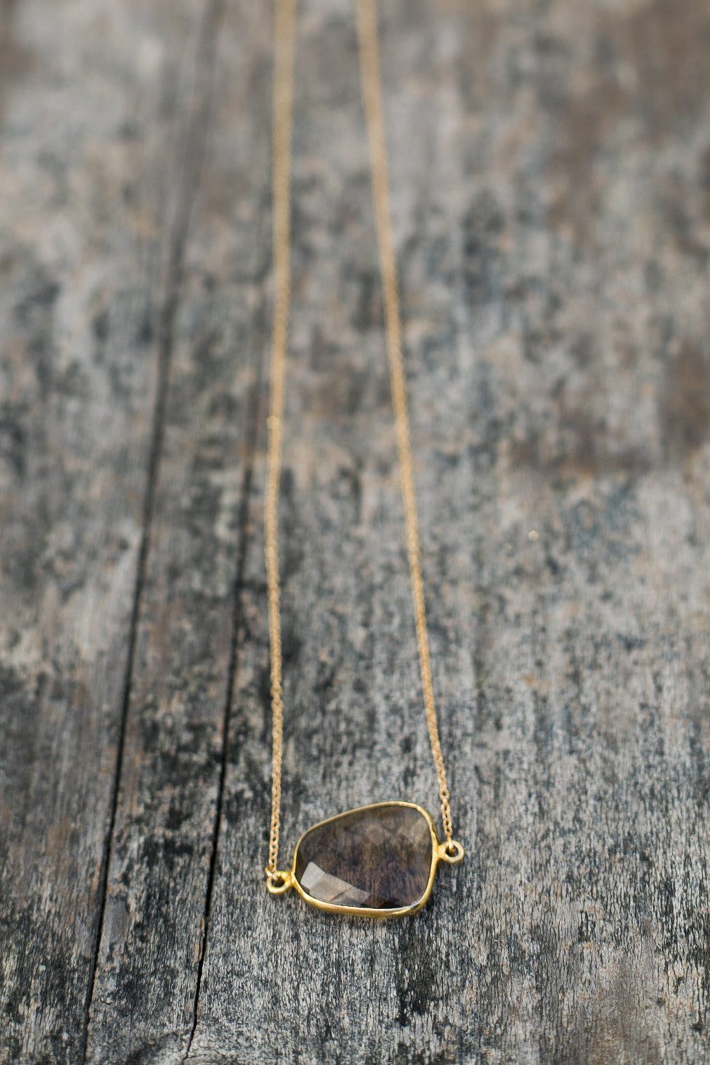 Mrs. Parker Necklace in Smoky Quartz