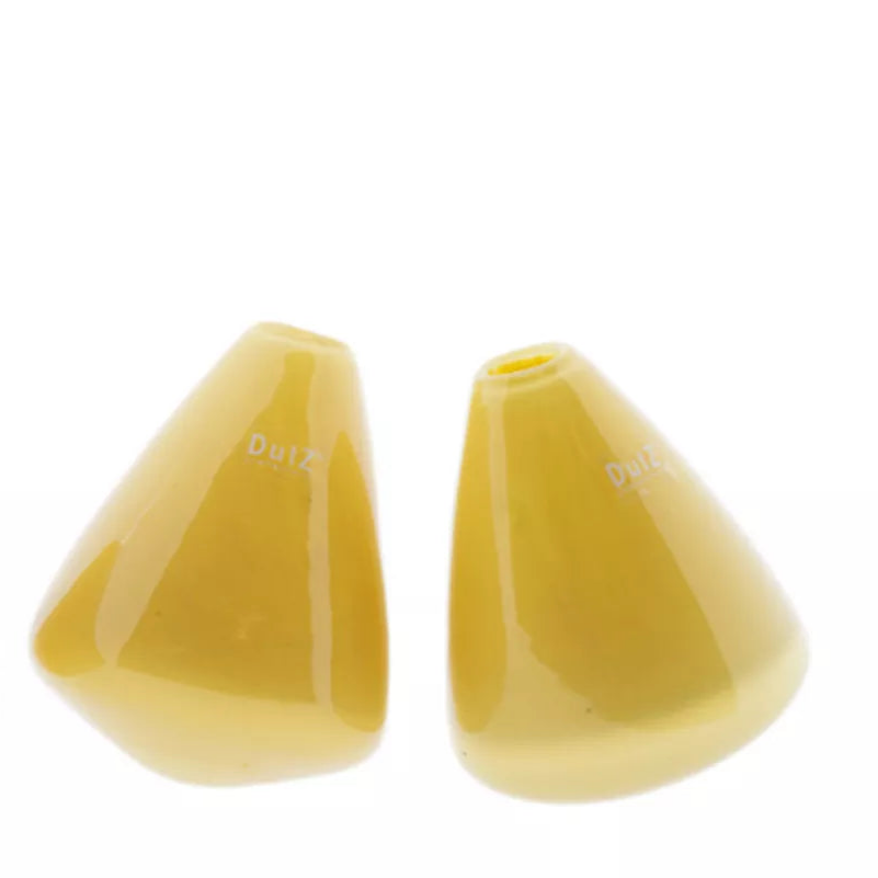 TUMBLING VASE - H12 D10 cm - OCHRE