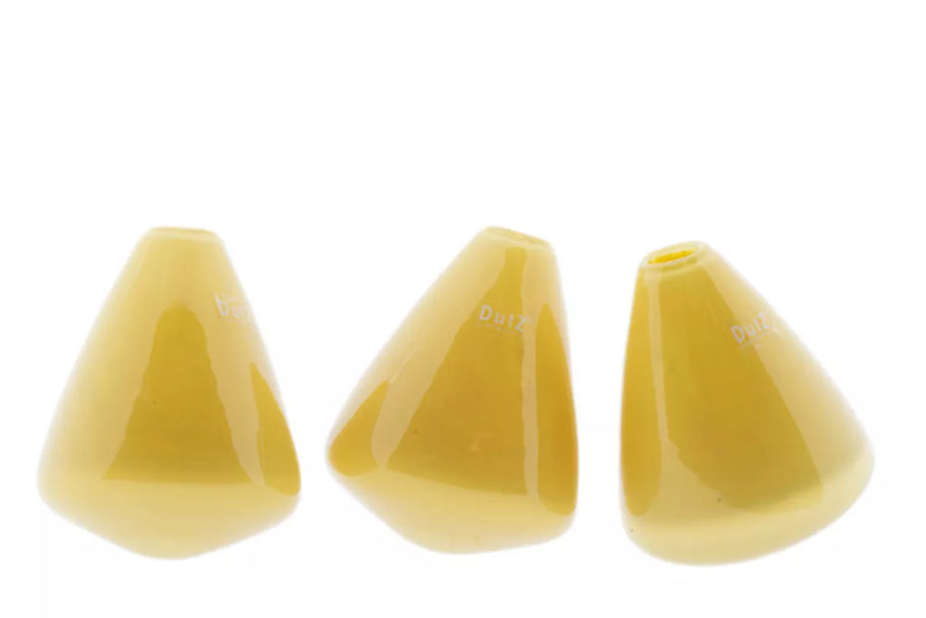 TUMBLING VASE - H12 D10 cm - OCHRE