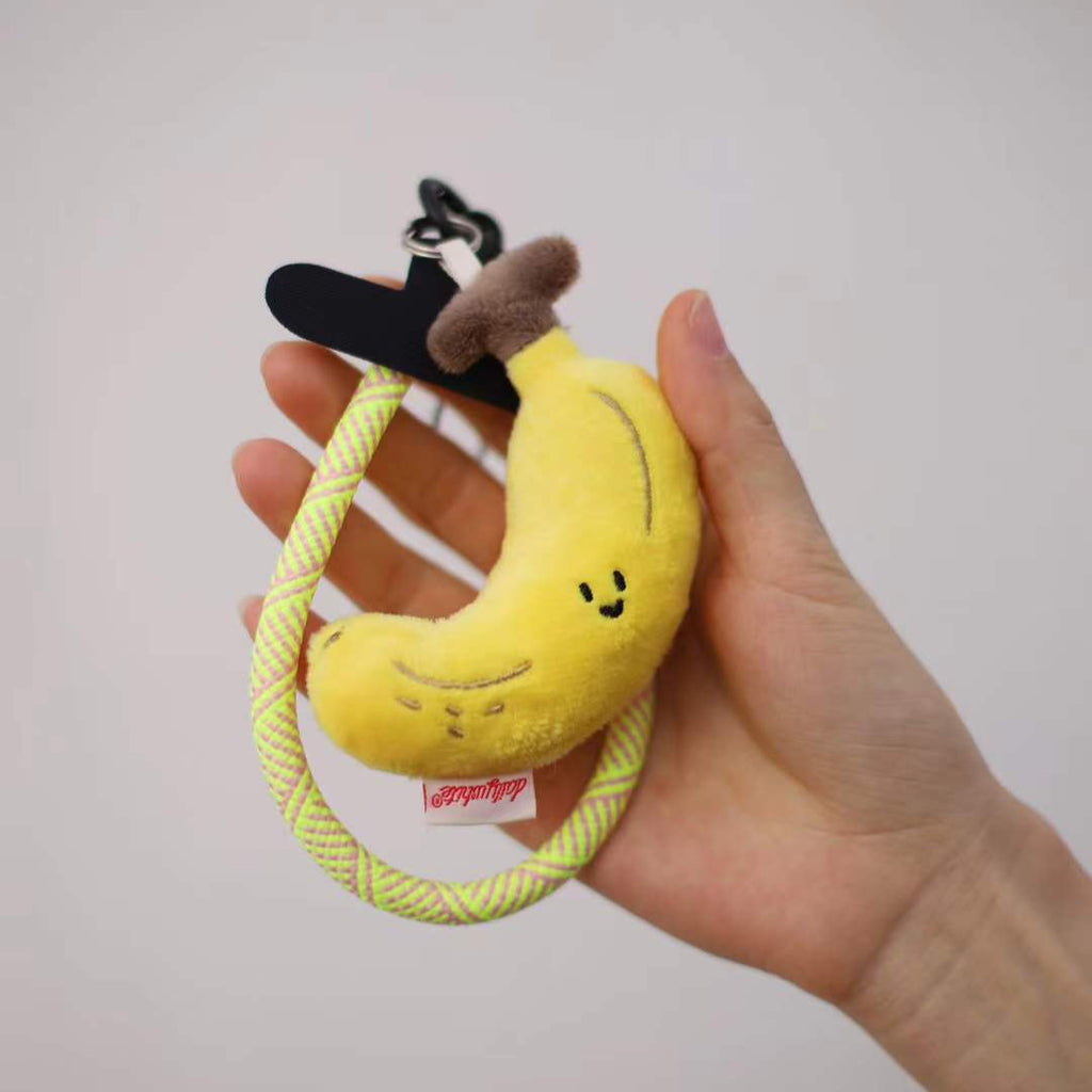 Mini Banana Bag Charm in White