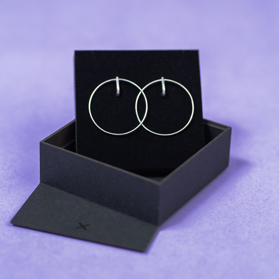 Minimalist LAYERS x1 Earrings – Elegant Silver 925 Jewelry by Maarja Palu at www.brixbailey.com