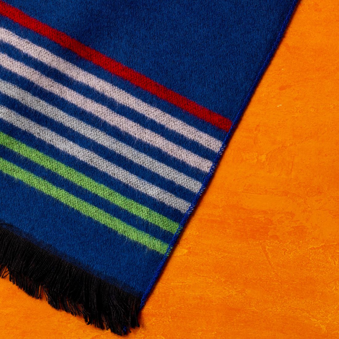 Navy Fine Stripe Bamboo Scarf