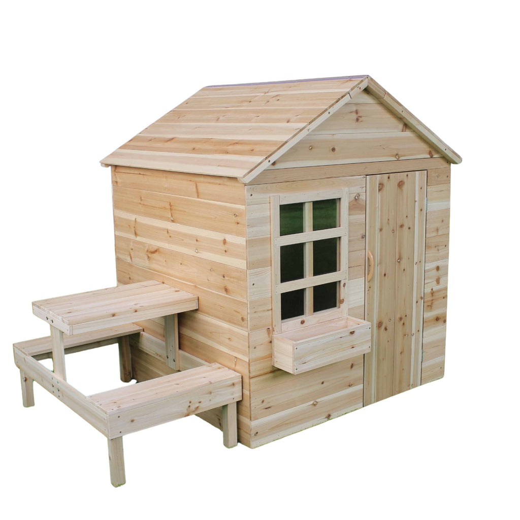 Wooden Children’s Picnic Table - Playhouse Table & Bench Accessory
