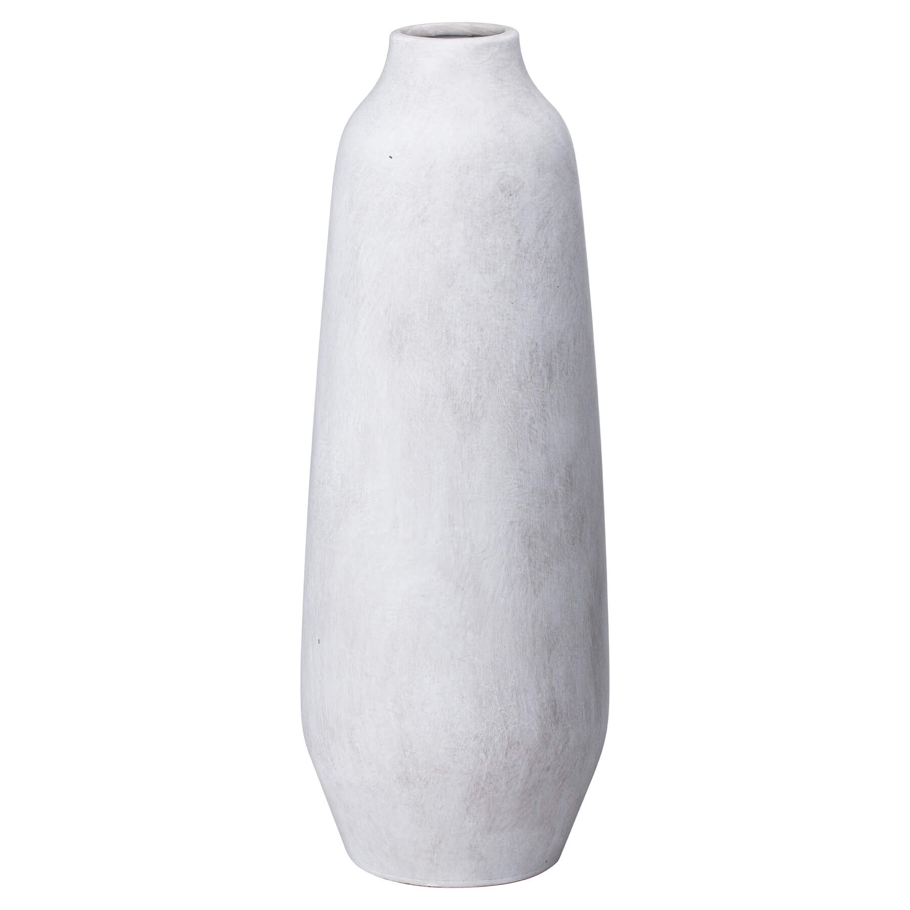 Handcrafted stoneware vase with textured stone finish, neutral hue, 41cm tall, ideal for dried florals or sculptural decor. by Sostter at brixbailey.com