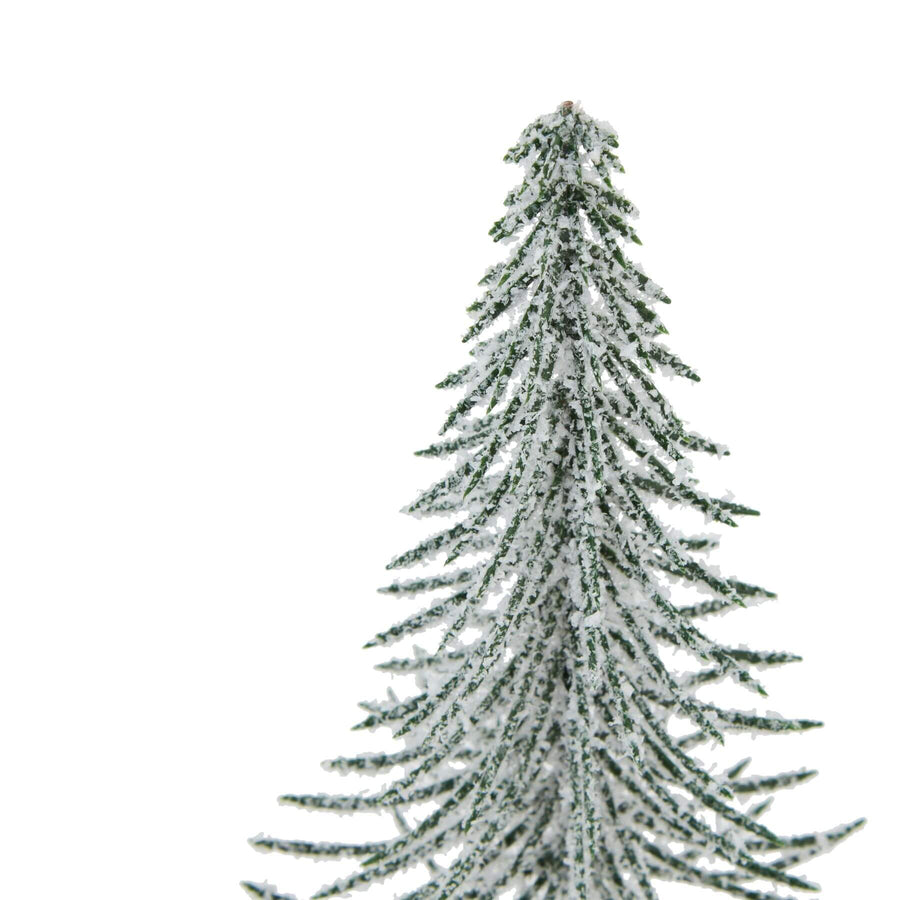 Frost-kissed spindle tree with natural wood base and crystalline branches, perfect for winter decor  by Sostter at brixbailey.com