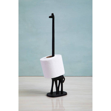 Fauna Black Giraffe Toilet Roll Holder