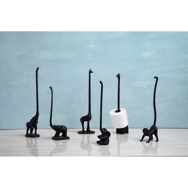 Fauna Black Giraffe Toilet Roll Holder