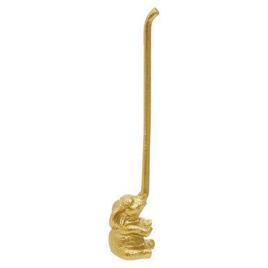 Fauna Gold Finish Elephant Toilet Roll Holder