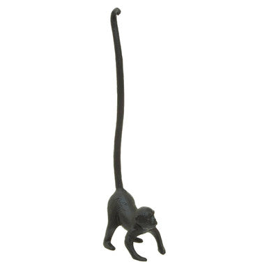 Fauna Black Finish Monkey Toilet Roll Holder