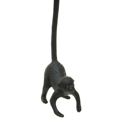 Fauna Black Finish Monkey Toilet Roll Holder
