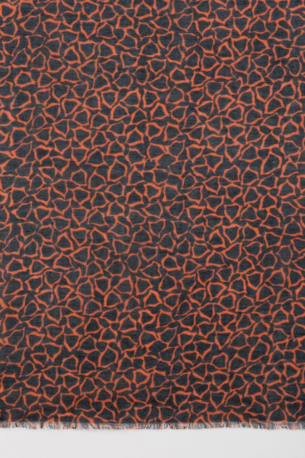 Plectrum Print Cotton Modal Scarf - Orange Black
