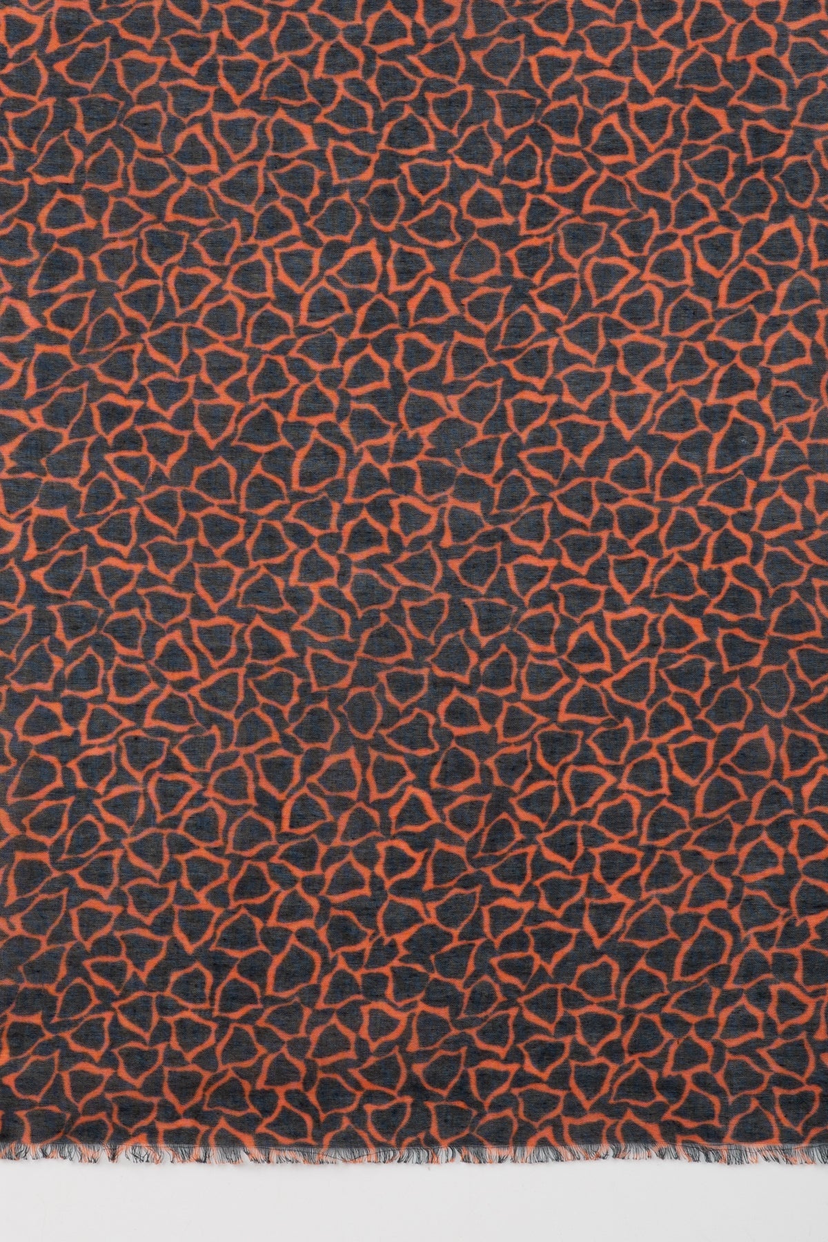 Plectrum Print Cotton Modal Scarf - Orange Black