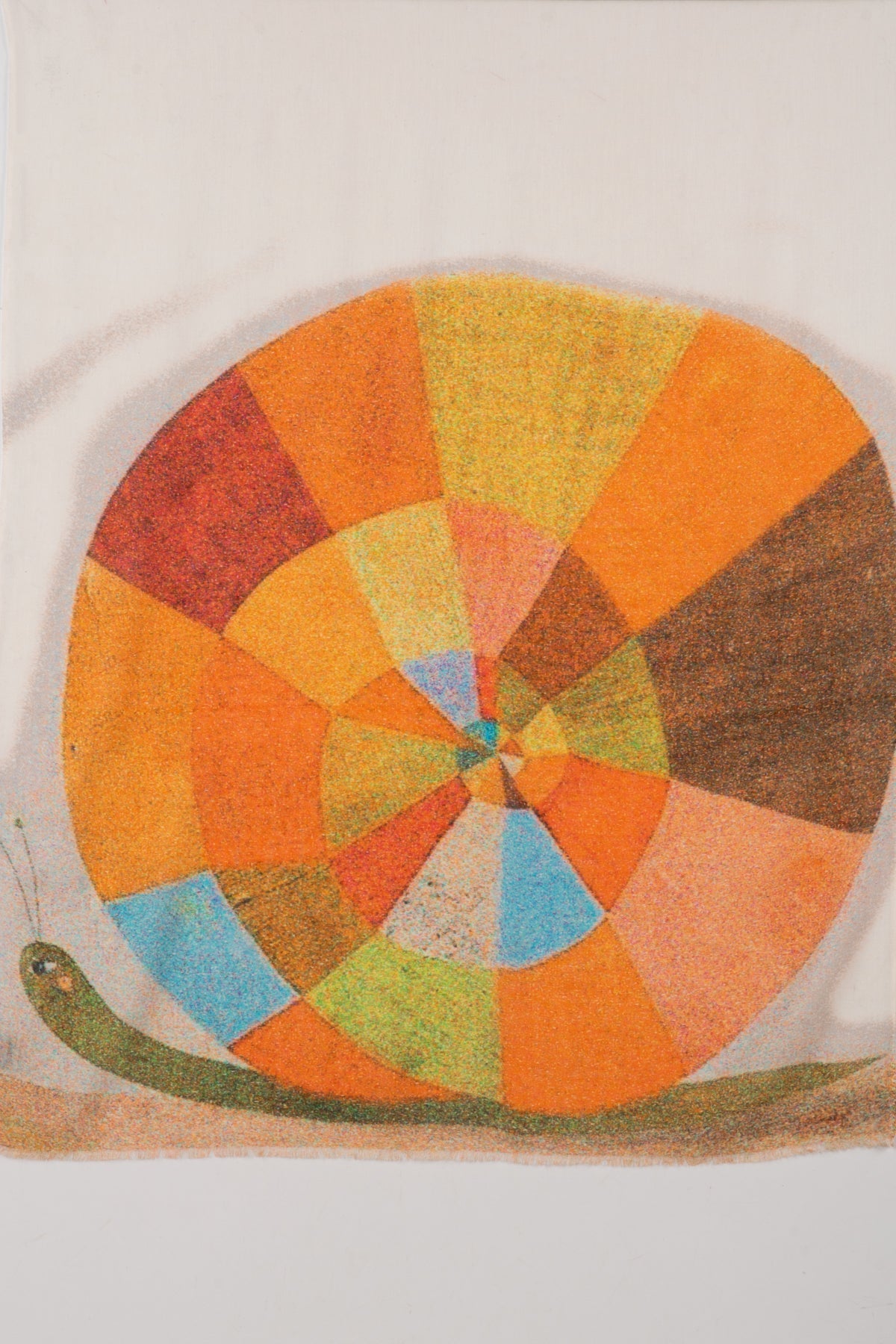 Snail Print Cotton Modal Scarf - Multicoloured