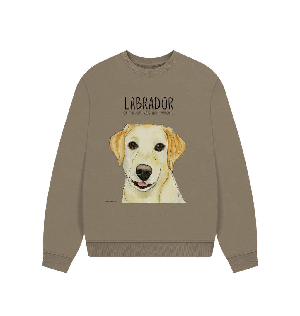 Will Sit for Snacks: The Yellow Labrador Oversized Sweatshirt
