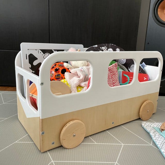 Mobile Wooden Toy Storage Box – Safe & Spacious for Kids by Ewart Woods at www.brixbailey.com