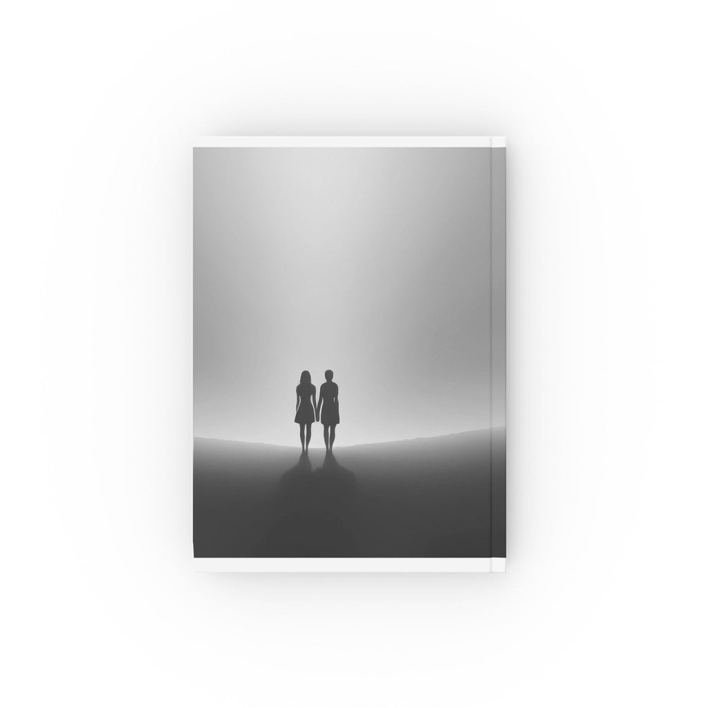 A5 Hardcover Journal – Minimalist Black & White Friendship Design