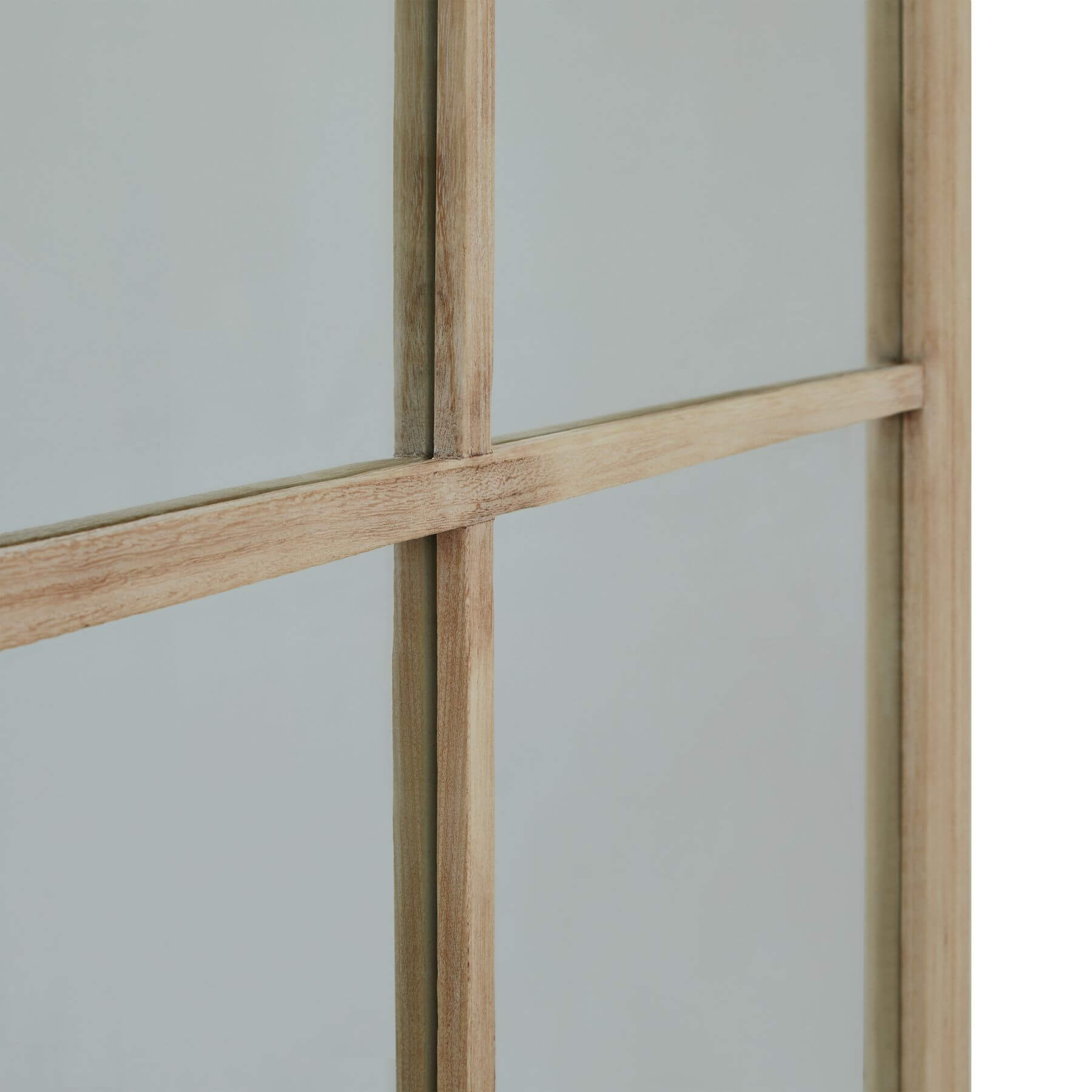 Handcrafted distressed wood mirror with grid design, rich brown frame, 170cm height, rustic vintage wall decor by Sostter at brixbailey.com