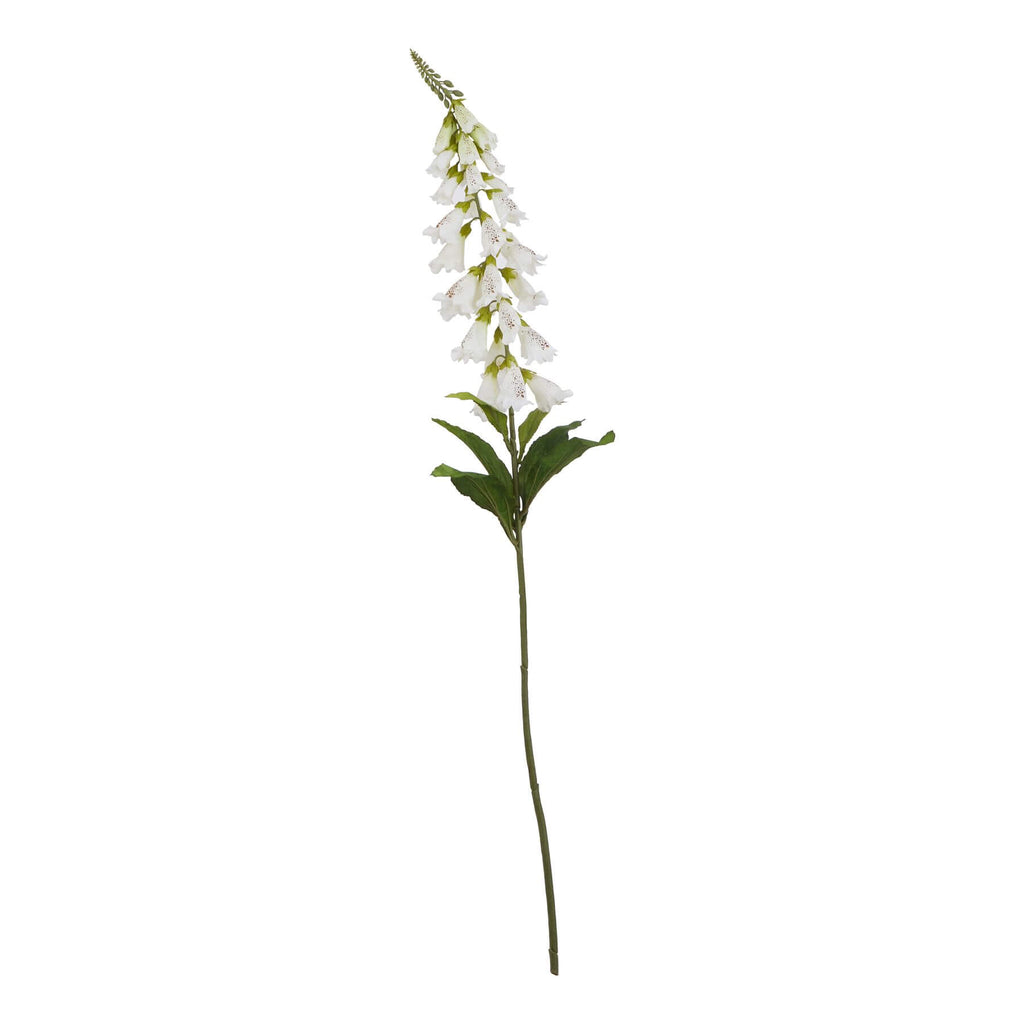Lifelike white bellflower stem with intricate veining, 11 cm high, for elegant zero-maintenance floral arrangements. by RoomLondon at brixbailey.com