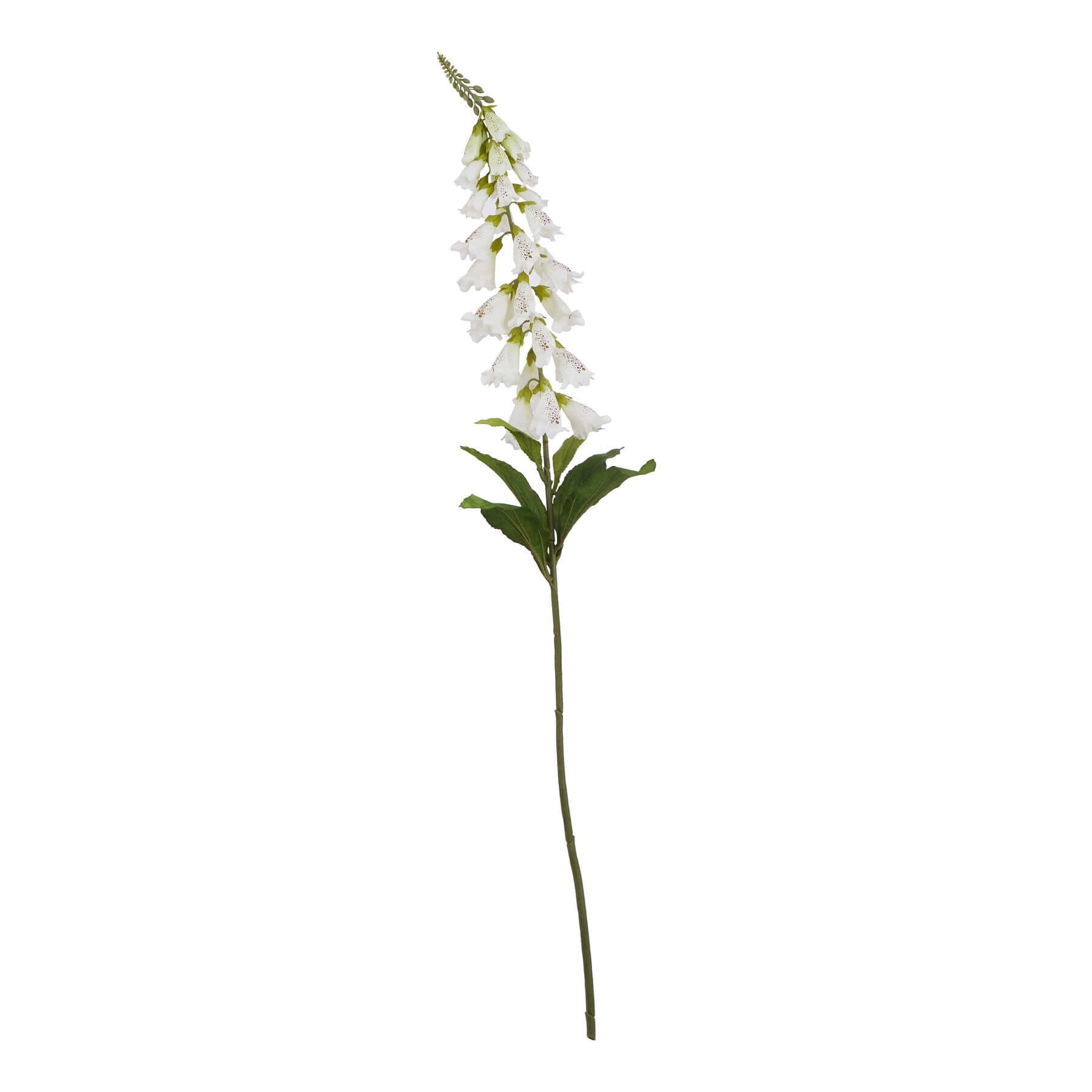 Lifelike white bellflower stem with intricate veining, 11 cm high, for elegant zero-maintenance floral arrangements. by RoomLondon at brixbailey.com
