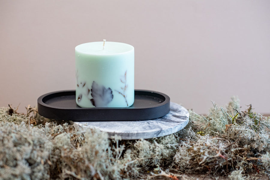 Hand-made Soy Wax Candle with Forest Scent - Mint Green