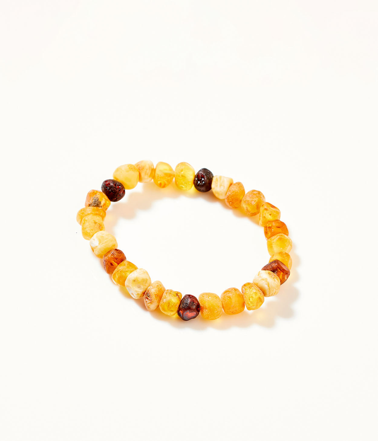 Raw Multi-tone Unisex Bracelet in Baltic Amber
