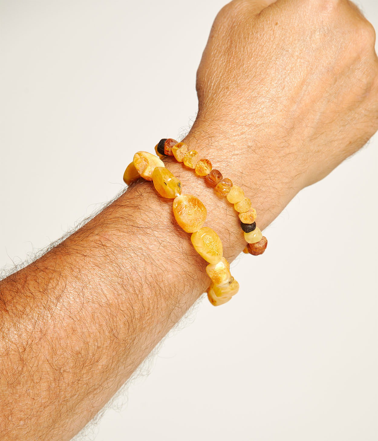 Raw Multi-tone Unisex Bracelet in Baltic Amber