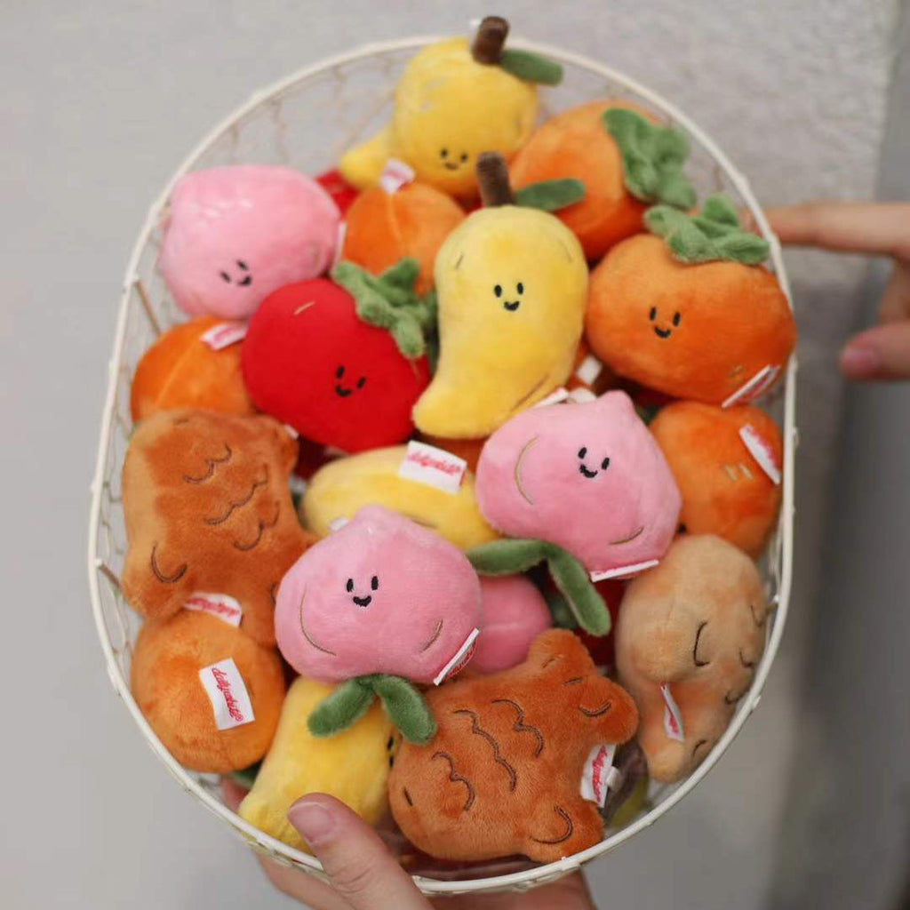 Mini Mango Plush Bag Charm in Yellow