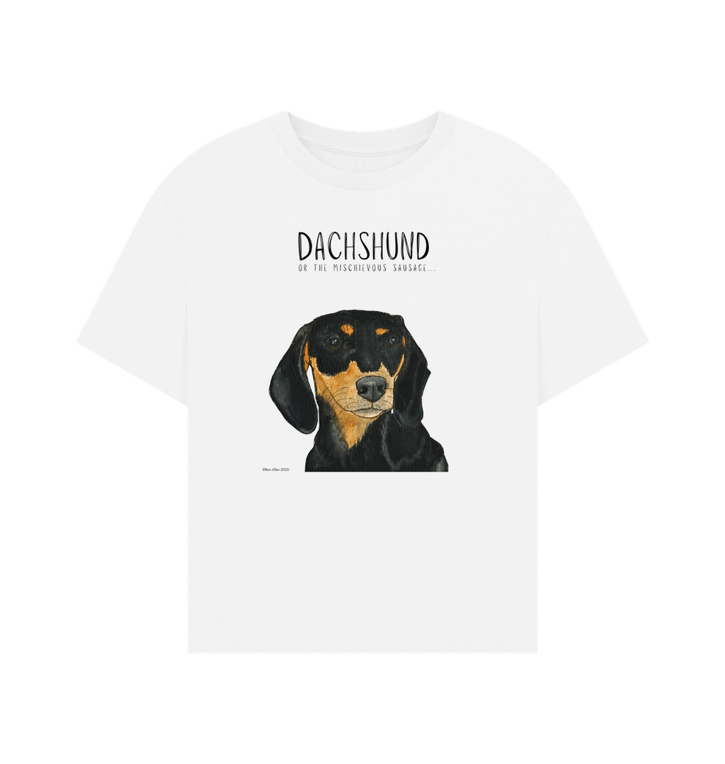 Charming & Cozy: The Black & Tan Dachshund Women's Relaxed Fit T-Shirt