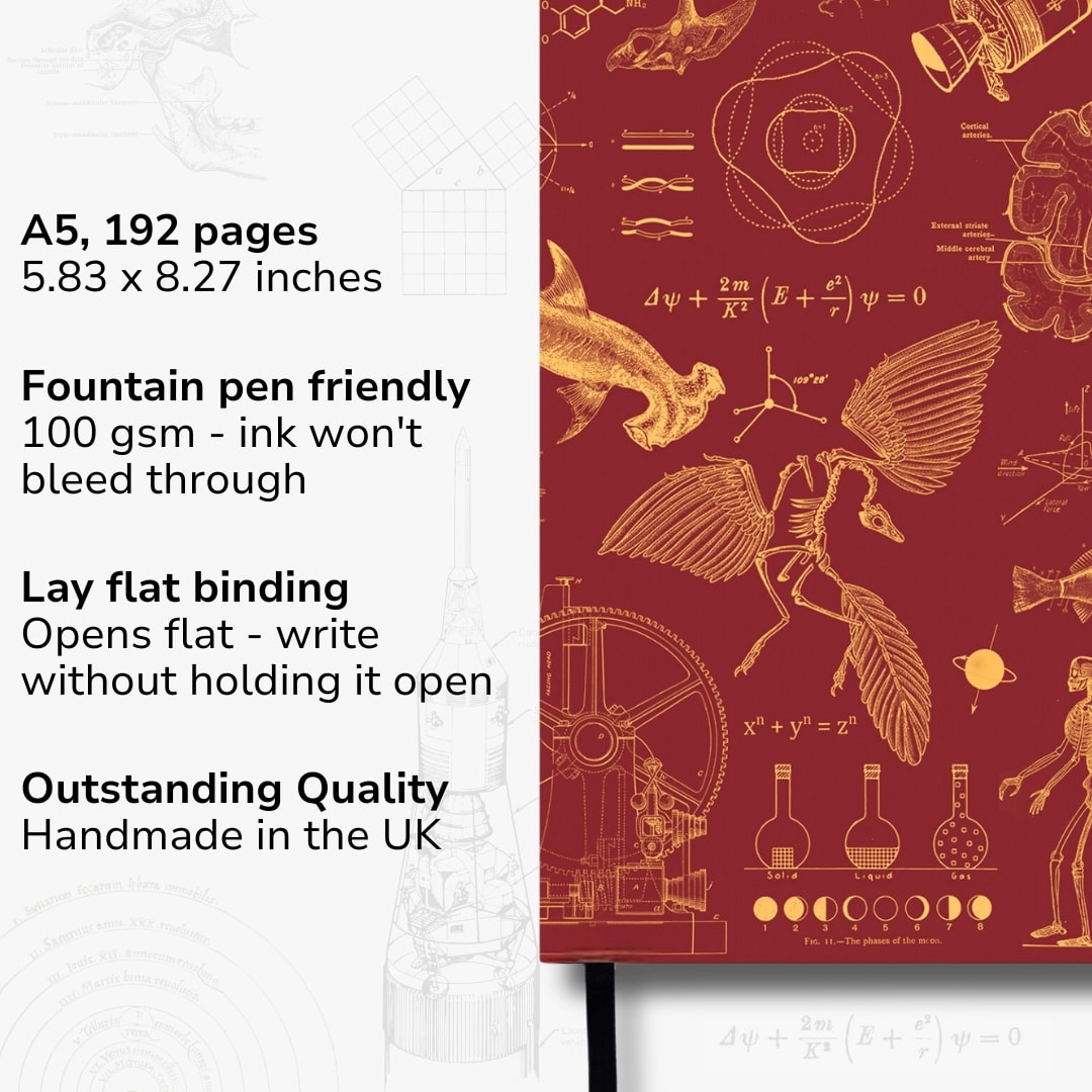 Undated Yearly Productivity Planner in Red