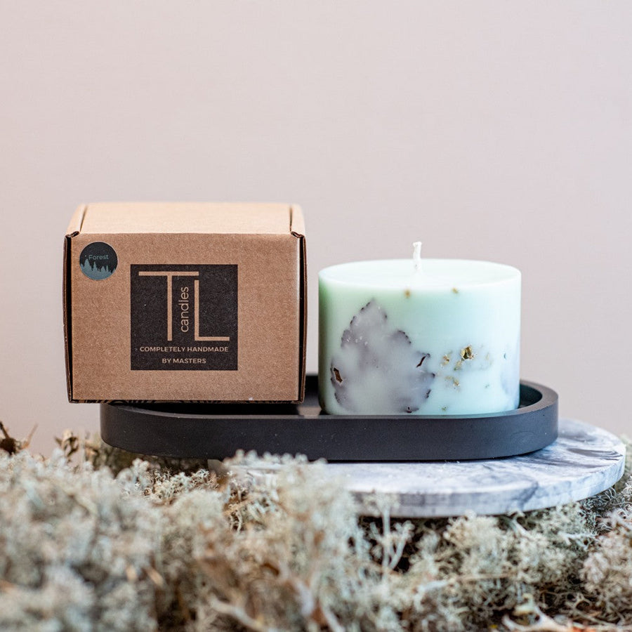 Hand-made Soy Wax Candle with Forest Scent - Mint Green