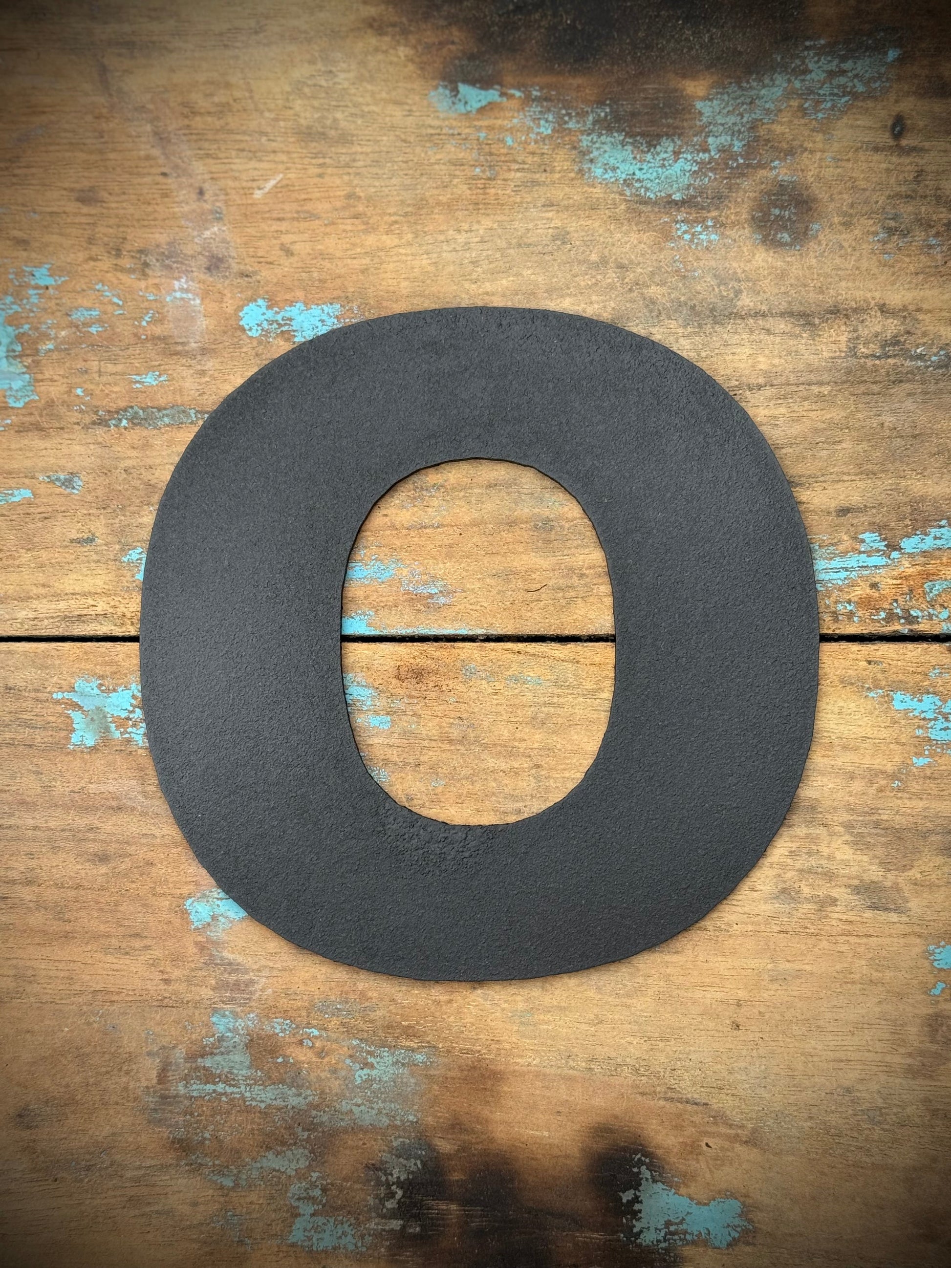 12" and 5" Black Fat Font Metal Letters.