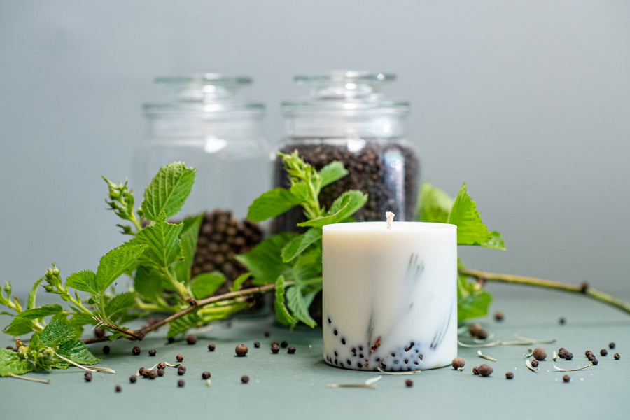 Hand-made Soy Wax Candle with Juniper Scent