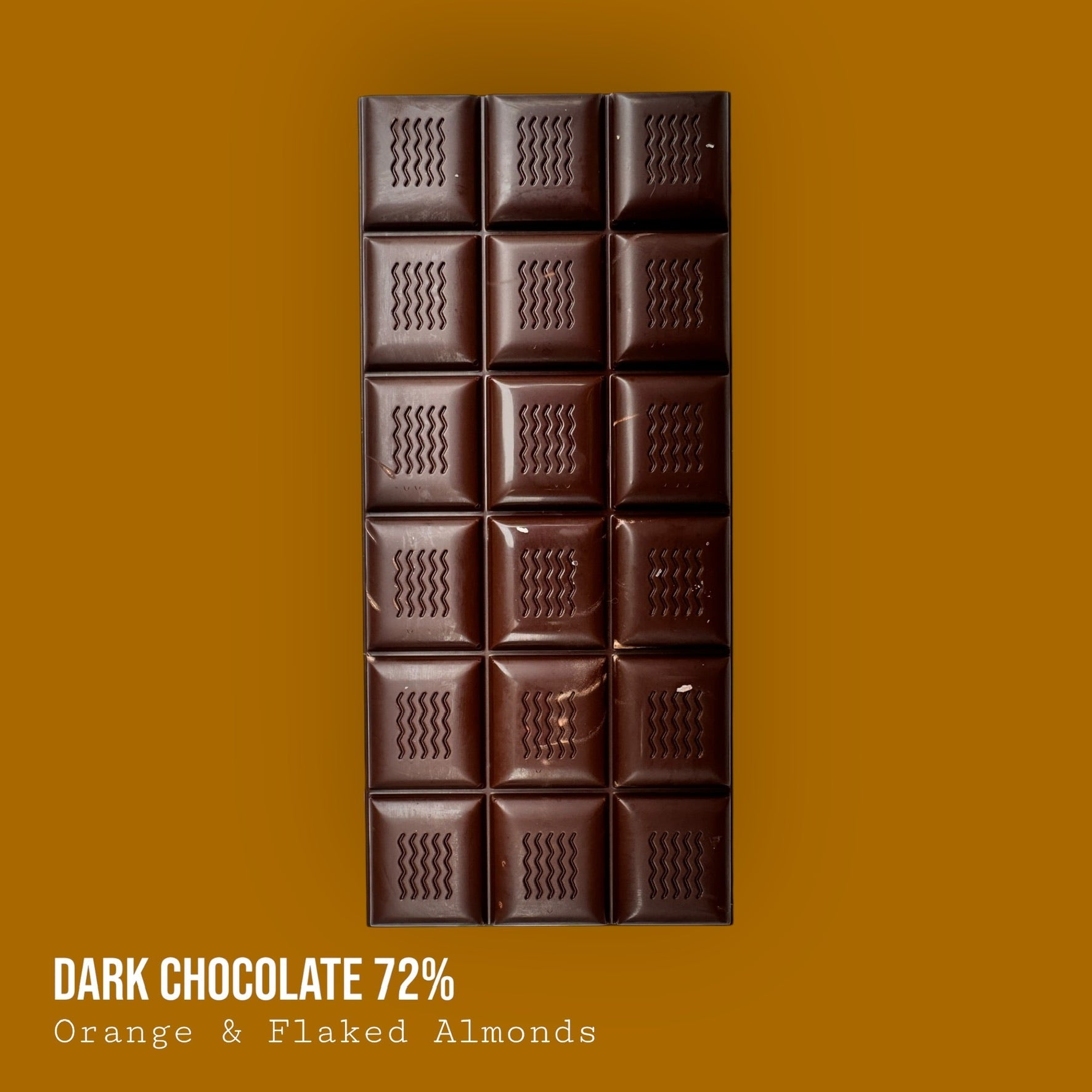 Single Origin Dark Perú 72% Orange & Flaked Almonds 110g