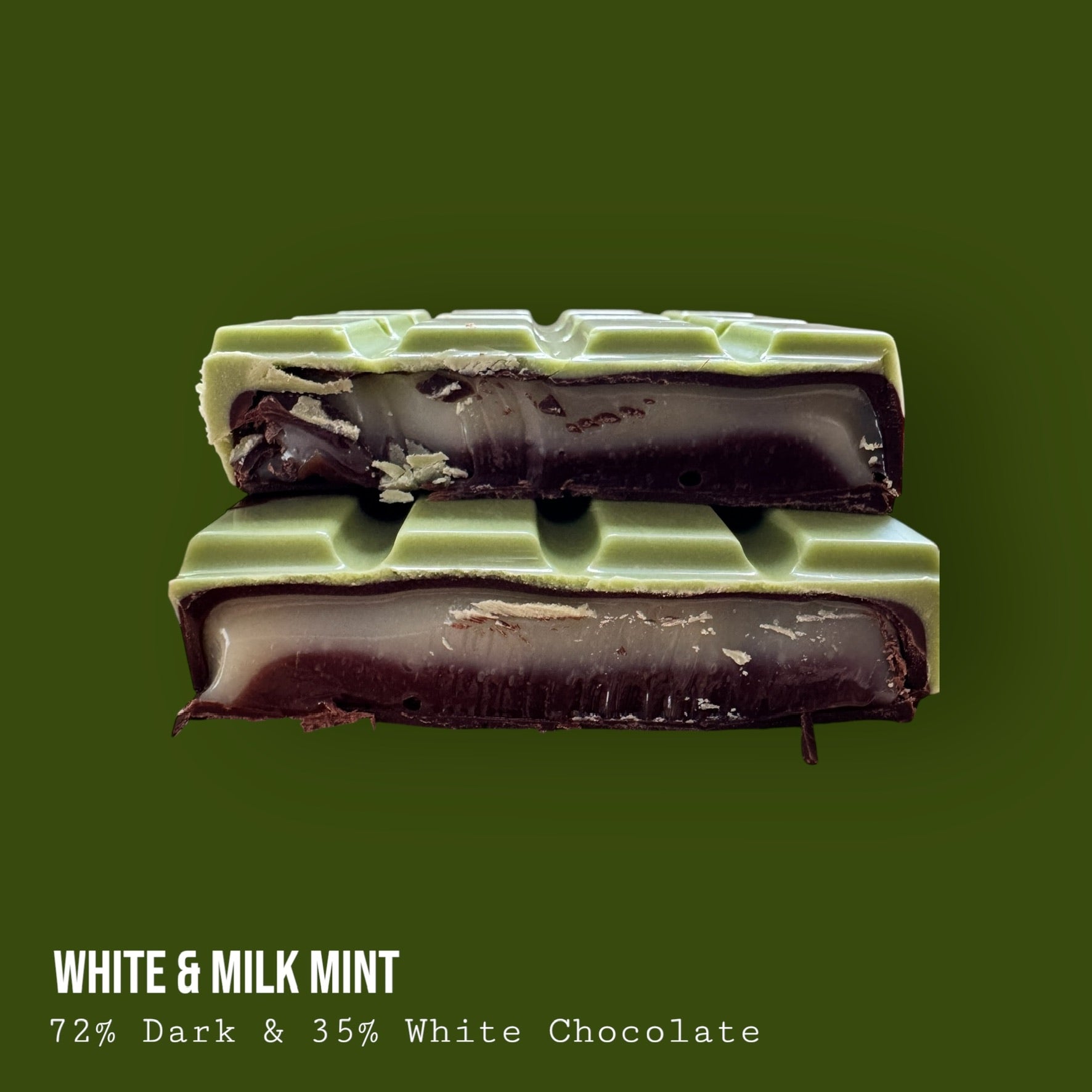 Dark and White Chocolate with Mint Filling 220g