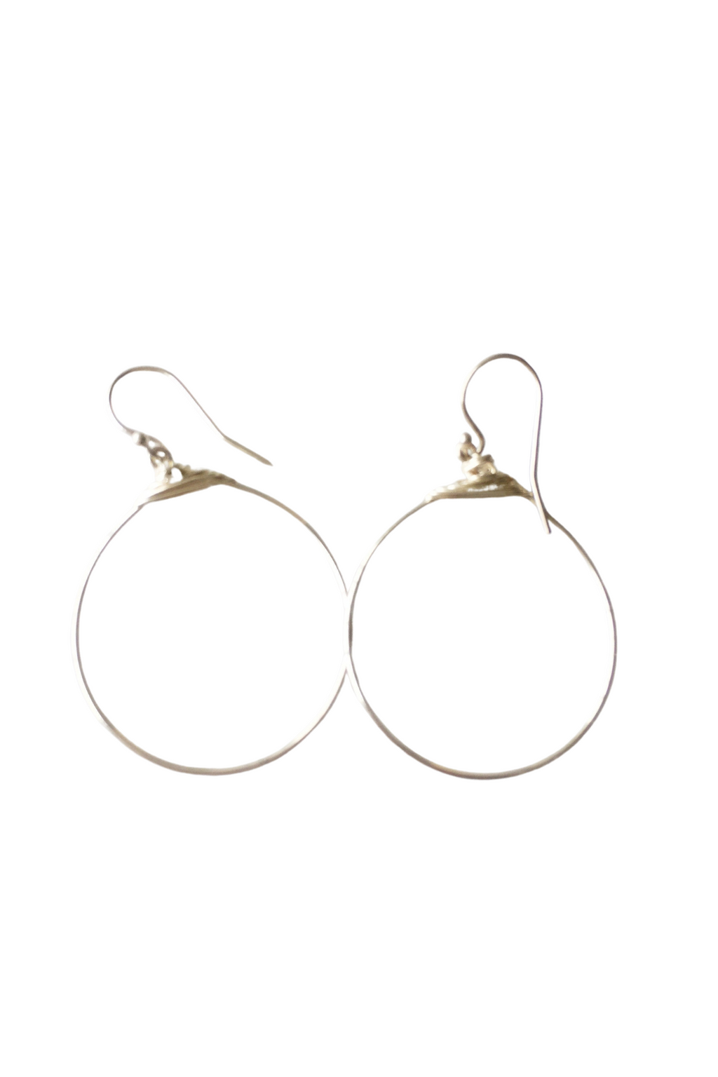 Small Featherweight Hoop Earring in Silver with Silver Wrap