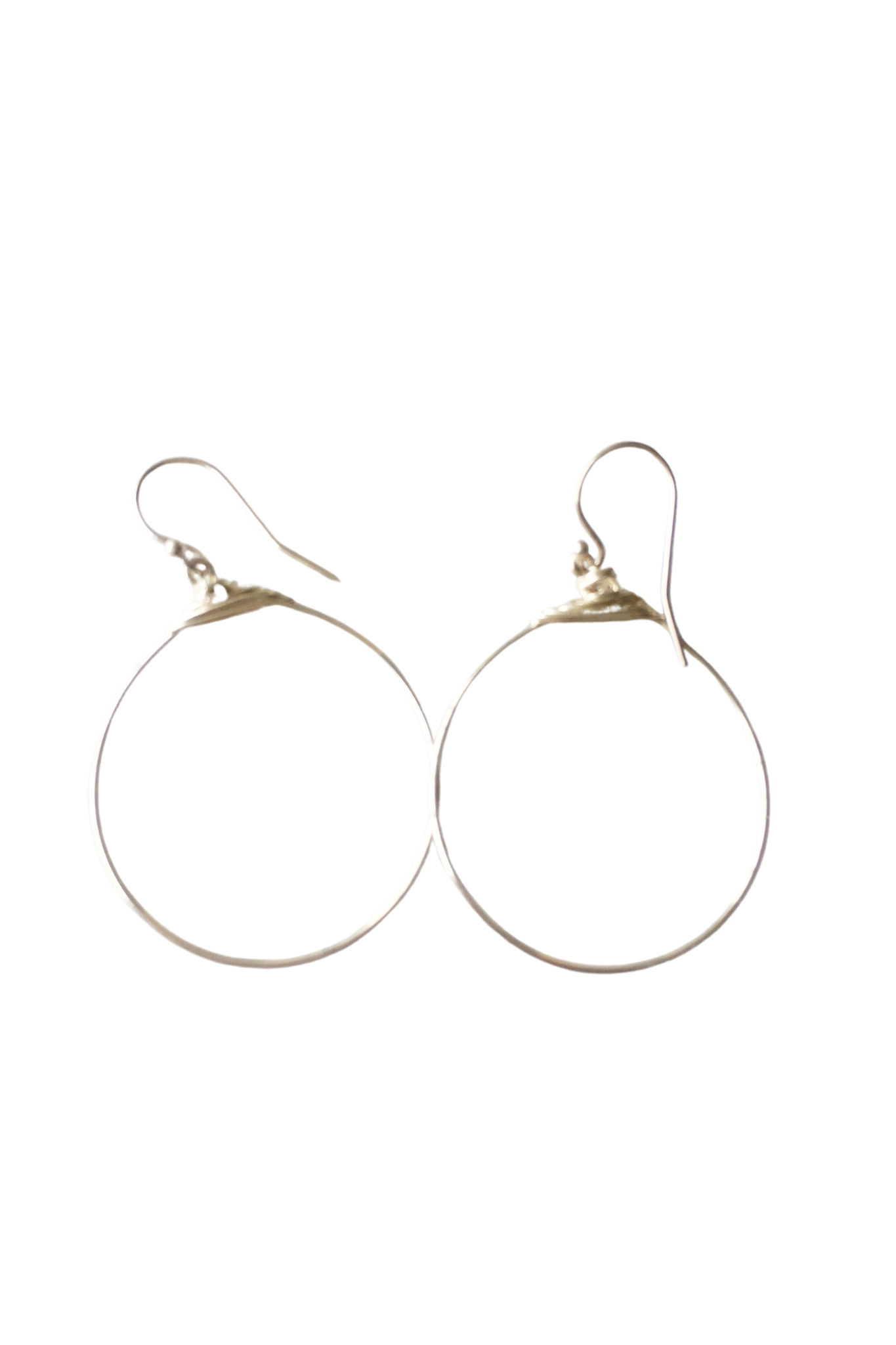 Small Featherweight Hoop Earring in Silver with Silver Wrap