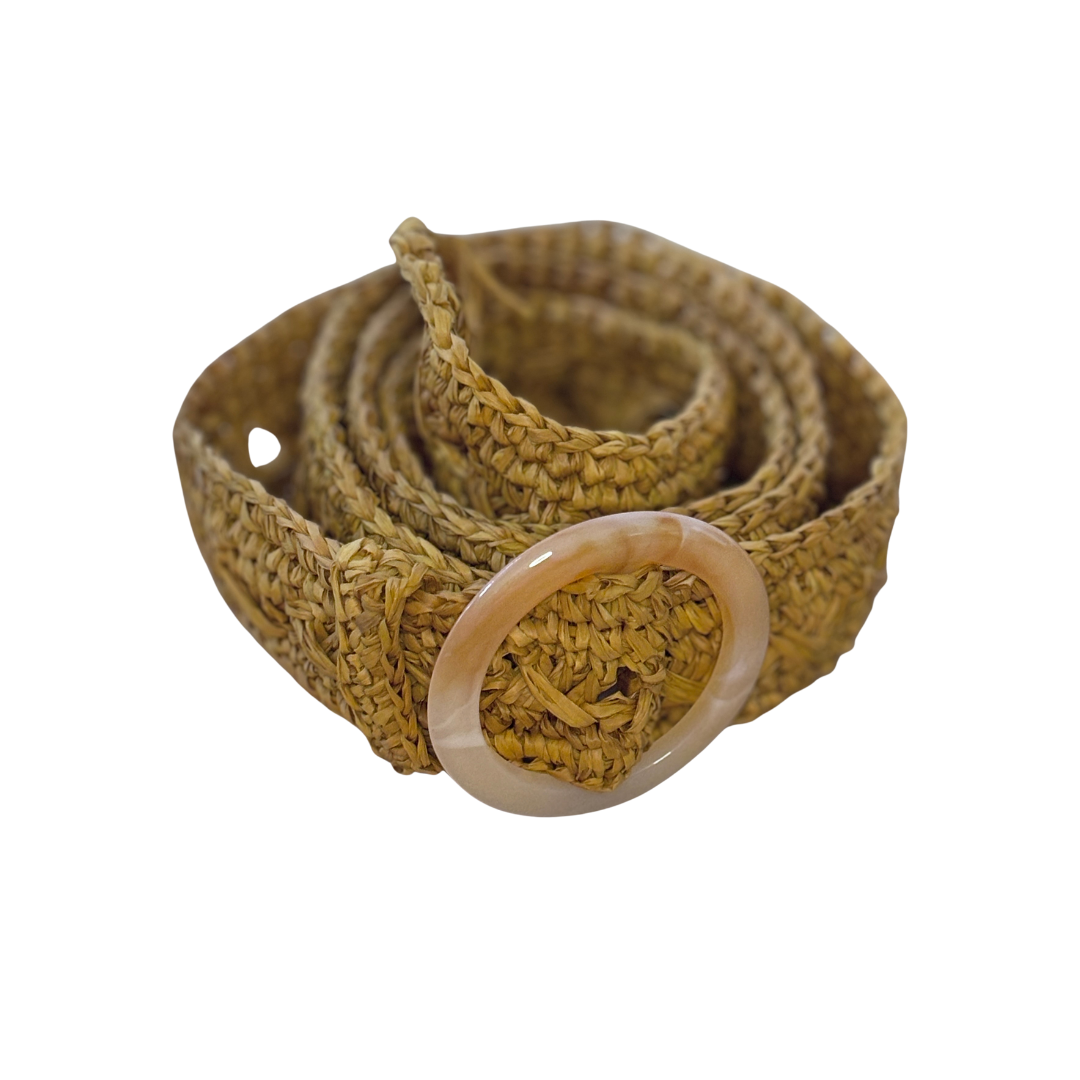 Natural Raffia Belt